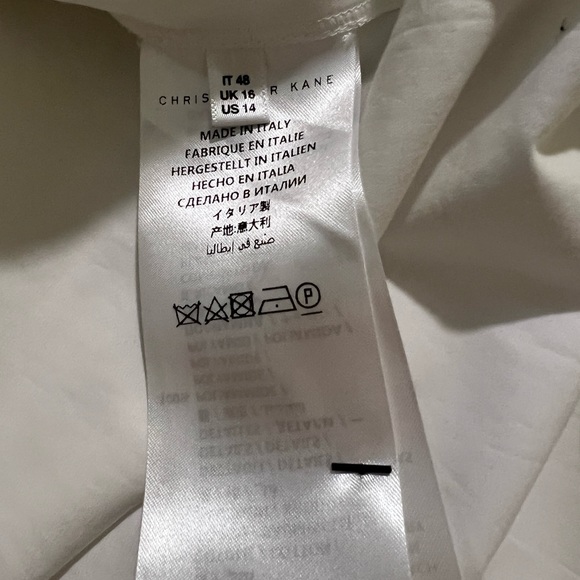 Christopher Kane white shirt tunic with crystal sleeves and collar - Picture 8 of 10